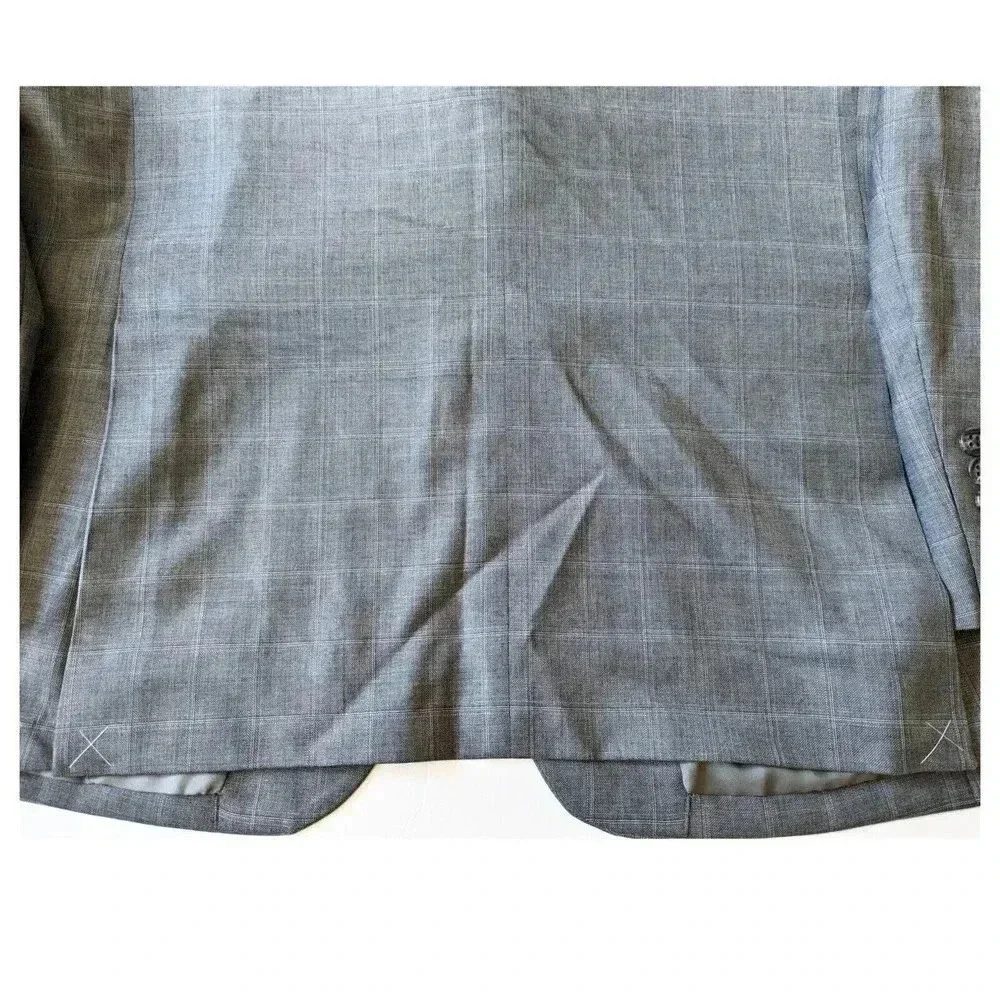 JOS A BANK NWT $299 Suit Jacket Size 42 R Executive Tailored Fit Grey Plaid